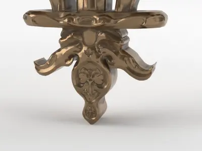 Fleur De Lis Ornament and Zbrush Brush Low-poly 3D model