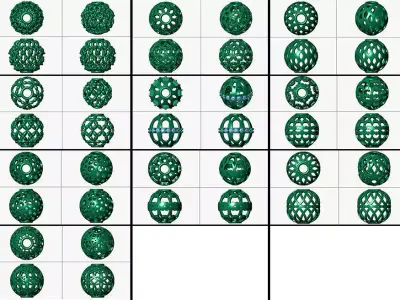 50 Spherical beads 3D print model