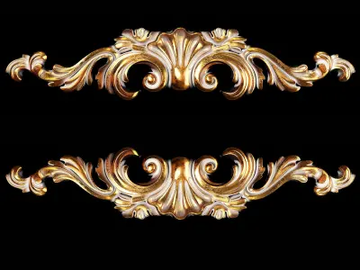 Classic carved 009 3D model purchase