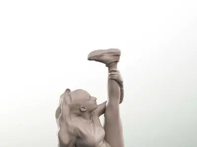 Camila 13024 - Young Woman Stretching Leg Low-poly 3D model