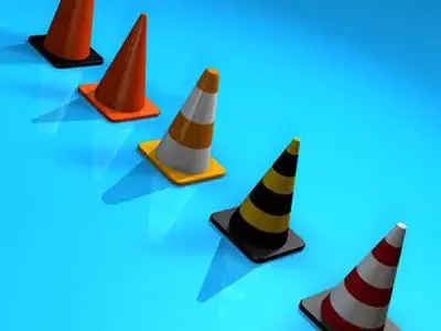 Road cones collection 3D model