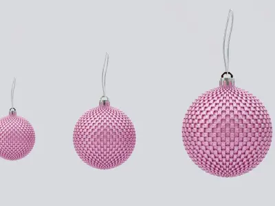 Christmas Tree Balls  in 3 colors 3D model