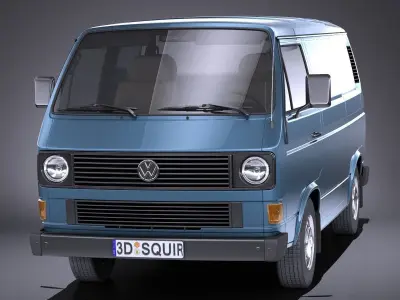 Volkswagen T3 Van 1979 - 1988 VRAY 3D model