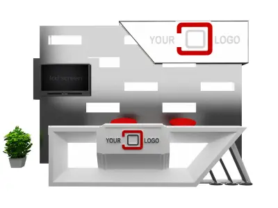  Booth Exhibition Stand a468c 3D model