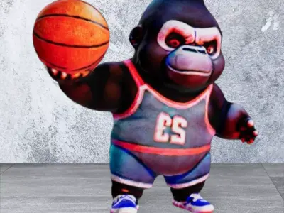 basketball monkey 3D print model