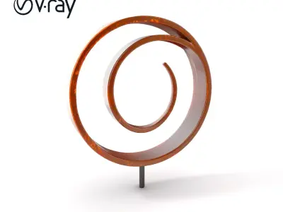 Spiral Sculpture Model Pack Low-poly 3D model