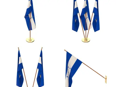 Honduras Flag Pack 3D model