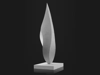 Abstract modern sculpture 020 Low-poly 3D model