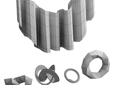metal sculpture Low-poly 3D model