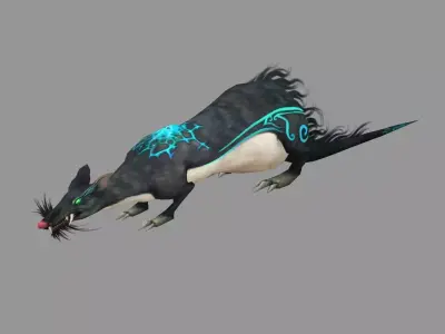 Cartoon Mouse Monster Low-poly 3D model