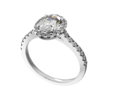 Halo oval ring 8x6 3D print model