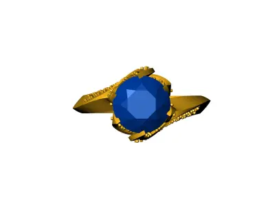 ENGAGEMENT RING 3D print model 20