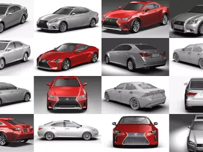 Lexus collection ls sedan 3D Model Pack