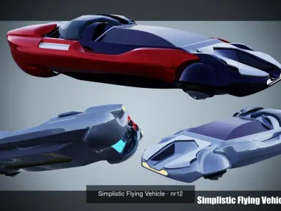 Futuristic-Roads-Cars and City 02 3D Model Pack