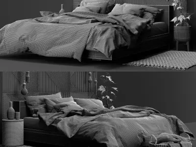 H and M bedroom set 3D model