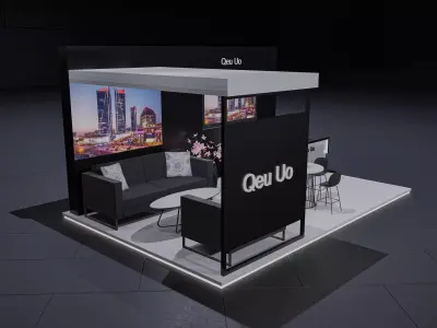 exhibition Low-poly 3D model 6