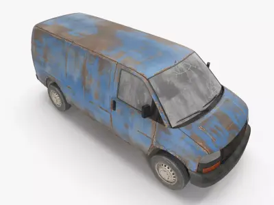 Rusty van 03 3D model