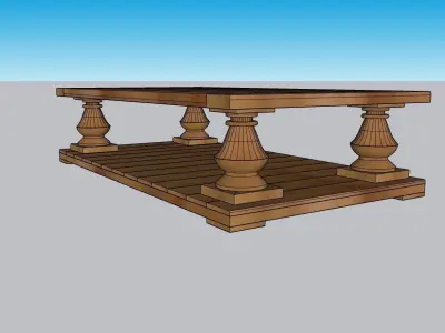 Wooden Stool 3D model