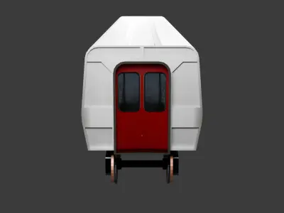 Train car Low-poly 3D model