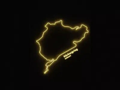 Neon 3D Model 16 - Race Track 1 - Nurburgring 3D model
