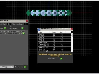 7 stones ring 1 Free 3D print model