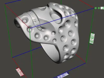 Skull ring jewelry for Bikers vol16 3D print model