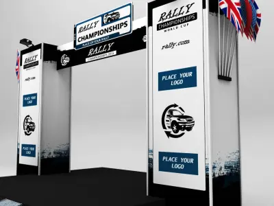 WRC motor sport podium 02 3D model