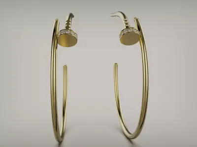 Earring Juste un Clou 3D print model