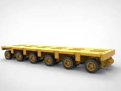 modular trailer 3D model