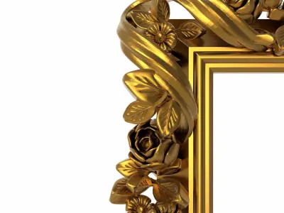 carved frame 3D model 35