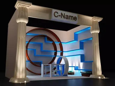 Booth Exhibition Stand a287 3D model