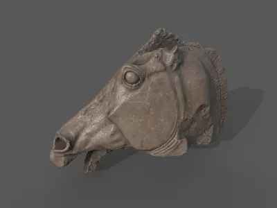 Head of the Horse of Selene Low-poly 3D model
