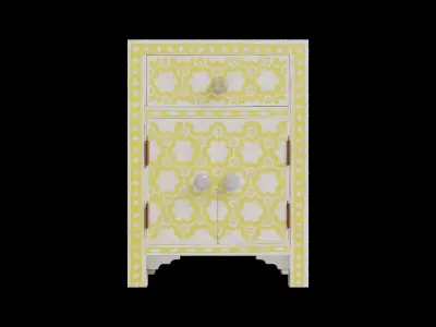 Camel Bed Side Table Low-poly 3D model