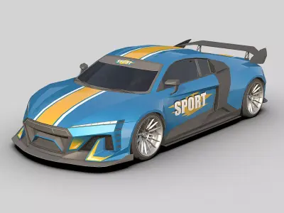 Sport Car 2025 Low-poly 3D model