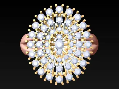 Diamond Ring - Womens Rings - N3928 3D print model