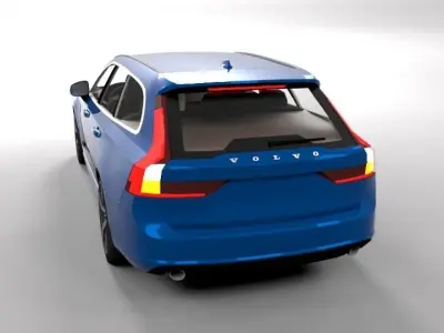 VOLVO V90 LOWPOLY Low-poly 3D model