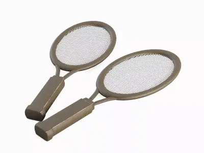 Tennis Racket 03 Low-poly 3D model