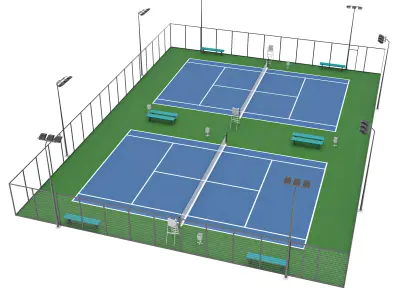 Tennis Court 5 3D model