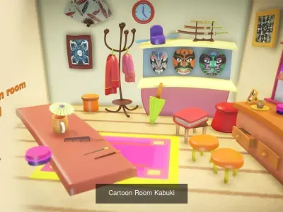 Cartoon Room Lowpolys  3D Model Collection