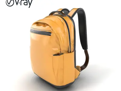 Minimalist Daypack Backpack Model Pack Low-poly 3D model