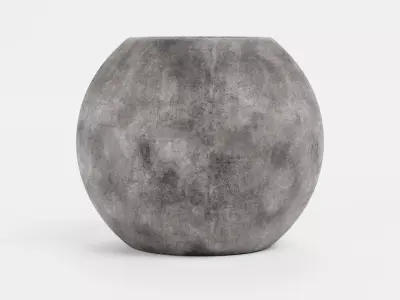 -Concrete Flower Pot V4- 3D model