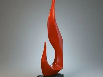 Sculpture Flame P 3D print model