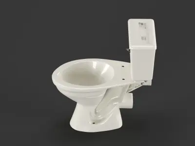 American toilet 03 3D model