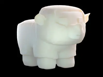 Minecraft-Inspired Stylized Sheep 3D print model