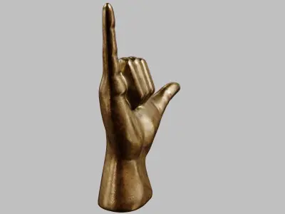 Shaka Sign Hand Sculpture 3D model