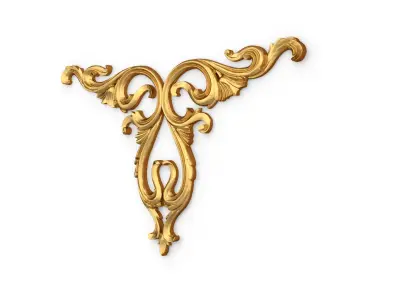 Classic carved decor ornament 407 3D model