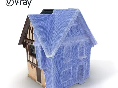 Medieval Tudor House Model Pack Low-poly 3D model