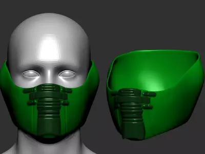 helmet high poly sculpt 3d printable ver 7 3D model 3D model 22