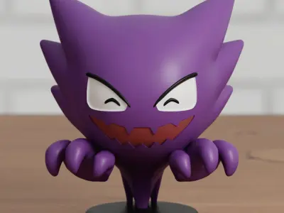Haunter Chibi 3 models Pokemon Ghost Halloween 3D print model