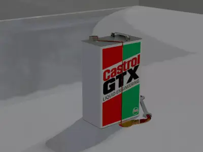 Castrol GTX Engine OIl Tin 5Ltr 3D model
